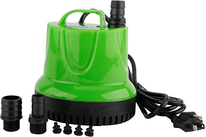 Homend Submersible Pump with Bottom Suction Strainer for Aquarium, Small Pool, Statuary, Pond, Hydroponics with 5.9FT Power Cord