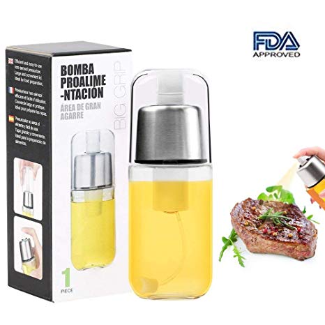 GuFan Oil Sprayer, Stainless Steel Food-Grade Grass BPA Free Spray Bottle for Cooking Frying Salad Baking BBQ Kitchen
