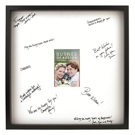 Burnes of Boston Black Frame with a Signature Mat, 20-Inch by 20-Inch