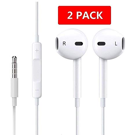 littlejian Premium Earphones/Headphones,3.5mm Earbuds with Stereo Mic&Remote Control Compatible with Apple iPhone Apple 6s/6 Plus/5s/5c/5/4s/SE iPad/iPod 7 All 3.5mm Earbuds Devices