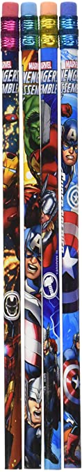 Marvel Avengers 12 Wood Pencils Pack