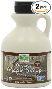 NOW Foods Organic Maple Syrup B Grade,  16 Ounce Bottle (Pack of 2)