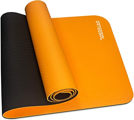 arteesol Yoga Mat, Non-Slip Exercise Mat Pollutant-Free TPE Fitness Mat with Carrying Strap for Yoga/Pilates/Exercises/Gymnastics-183 x 61 x 0.6 cm-8 Colors