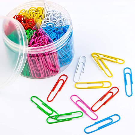 Paper Clips, 300 Pieces Colorful Paperclips 2 Inch Office Clips for School Personal Document Organizing and Classifying Professional Work (Jumbo Size)
