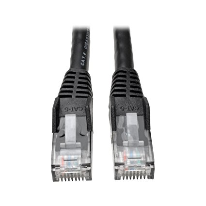 Tripp Lite Cat6 Gigabit Snagless Molded Patch Cable (RJ45 M/M) - Black, 3-ft.(N201-003-BK)