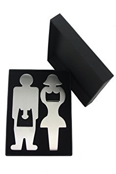 Knob & Knockers, Set of 2 Stainless Steel Unique Sexy Bottle Openers & Gift Box. Perfect present for Birthdays, Bachelor/Bachelorette Parties, Weddings and other Special Occasions.