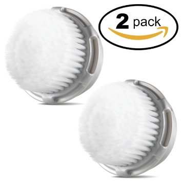 Procizon Compatible Replacement Cashmere Brush Heads for Full Facial Like Cleanse Work with Mia Mia 2 Mia 3 Aria PLUS Smart Profile Alpha Fit Radiance and PRO Cleansing Systems Twin Pack