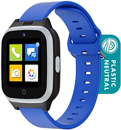 Cosmo JrTrack 2 Kids Smartwatch | 4G Phone Calling | Text, Voice, & SOS | Precision GPS | Selfie Camera | Photo Sharing | Flexible Cosmo Plans | Tracking Watch for Kids | Blue