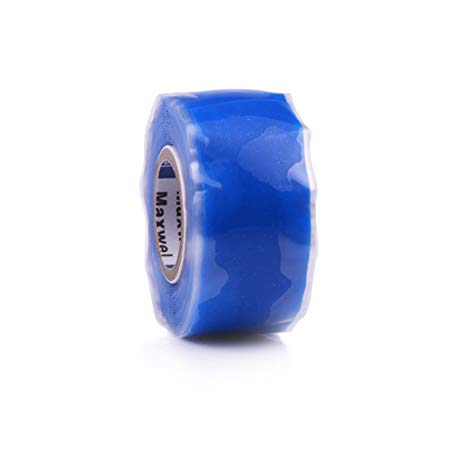 Self-Fusing-Silicone-Tape Blue Maxwel Manufacturing KE30S Silicone Sealant and Sealing Tape for Emergency Repair Wrapping Insulation (2018 New Packing Design)