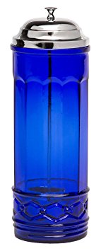 Cobalt Blue Glass Straw Dispenser