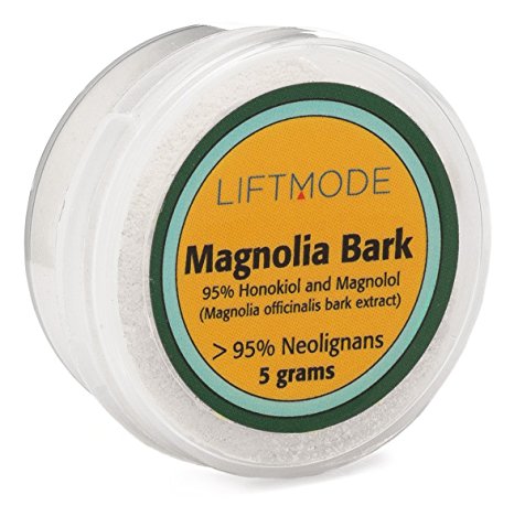 LiftMode Magnolia Bark Extract Powder 95% Pure - 5 Grams Sample (25 Servings at 200 mg) | #Top Bulk Supplement | Reduces Anxiety, Lower Cortisol Levels | Honokiol + Magnolol | Natural, Vegan, Non-GMO