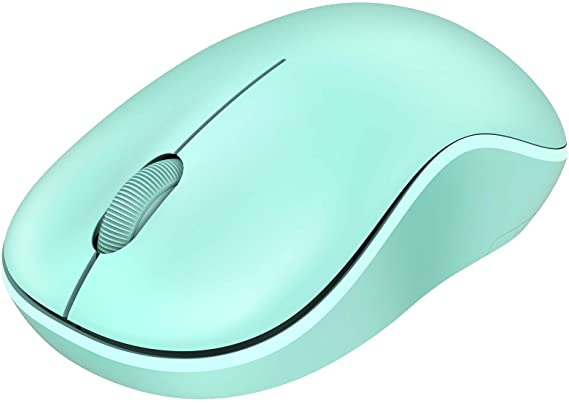 Nulaxy Bluetooth Mouse, 2.4G Bluetooth Wireless Mouse Dual Mode(Bluetooth 5.0 USB), Computer Mouse with USB Receiver, Ergonomic Mouse for Laptop, iPad, MacOS, PC, Windows, Android (Mint Green)