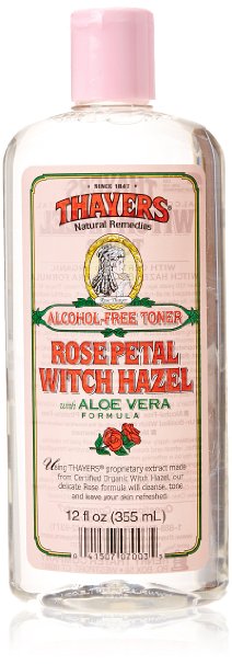 Thayers Alcohol-Free Rose Petal Witch Hazel with Aloe Vera 12 Oz