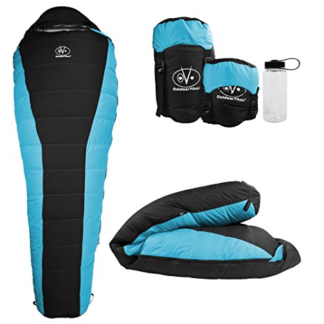 Outdoor Vitals Atlas 15°F Lightweight Down Sleeping Bag with Compression Sack &