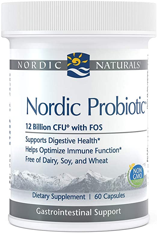 Nordic Naturals Pro Nordic Probiotic - 100% Allergen Free, Supports Digestive Health and Optimal Immune System Function - Unflavored 60 Soft Gels