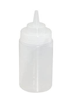 Crestware SB12CW Squeeze Wide Mouth Bottle (3 Dozen), 12 oz, Clear