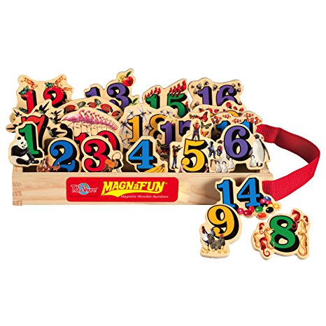 T.S. Shure Numbers Wooden Magnets 20 Piece MagnaFun Set
