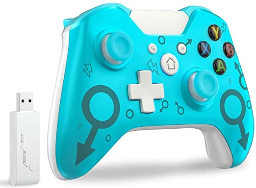 Wireless Controller for Xbox One, Fit for Xbox One S/One X/PS3 /One Elite/PC Windows 7/8/10,JORREP Wireless Gamepad with 2.4GHZ Wireless Adapter (No Headset Jack)