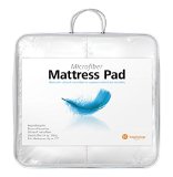 Hospitology Heavenly Microfiber Goose Down Alternative Overstuffed Mattress Pad  Topper 60-Inch by 80-Inch Queen