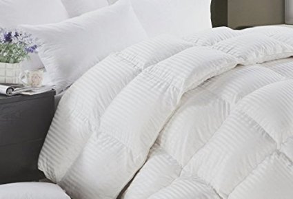 Striped & Solid - Oversized-Reversible - King Down Alternative Comforter with Corner Tabs - Exclusively by BlowOut Bedding RN #142035