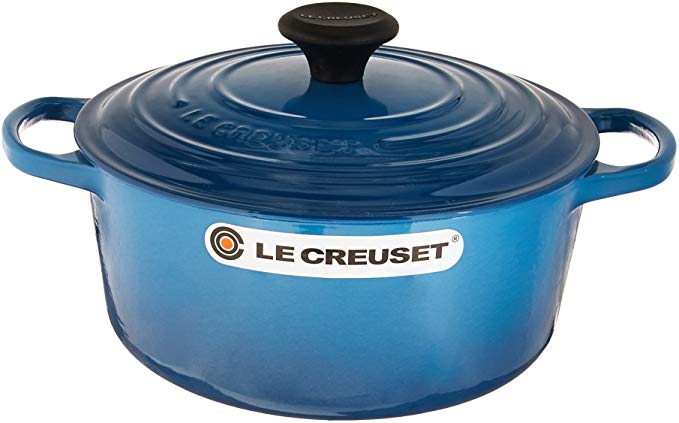 Le Creuset Signature Enameled Cast-Iron 4-1/2-Quart Round French (Dutch) Oven, Marseille