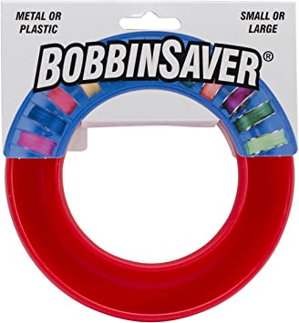 BobbinSaver Sewing Machine Bobbin Organizer - Holds 20  Bobbins - Red