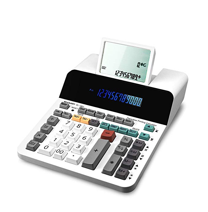 Sharp EL-1901 Paperless Printing Calculator with Check and Correct, 12-Digit LCD