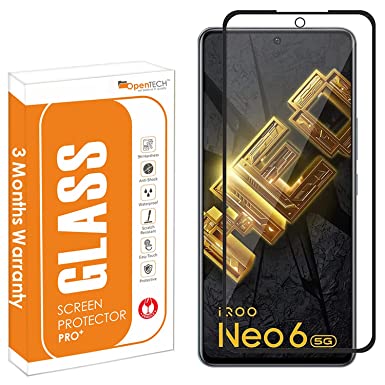 OpenTech® Tempered Glass Screen Protector Compatible with iQOO Neo 6 5G with Edge to Edge Coverage and Easy Installation kit