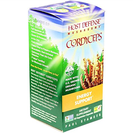 Host Defense - Cordyceps Capsules, Mushroom for Energy Support, 60 Count (FFP)
