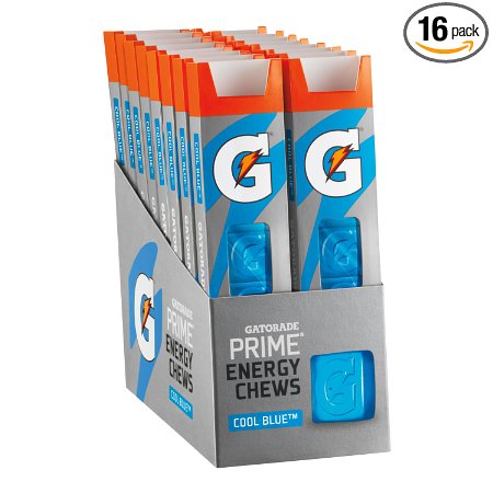 Gatorade Prime Energy Chews, Cool Blue (Pack of 16)