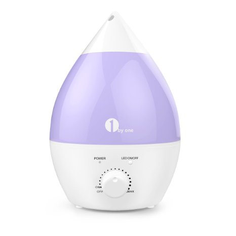 1byone 2.8L Ultrasonic Cool Mist Humidifier and Aroma Diffuser, No Noise & 7 Color LED Lights with Automatic Shut-off Function For Your Home and Office