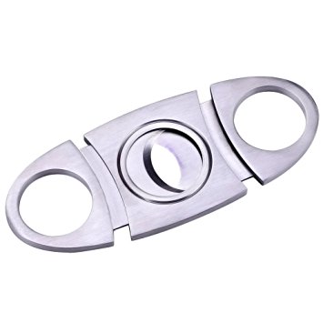Mudder Double Stainless Steel Pocket Cigar Tool - Nipping off the end of Cigar, Sliver