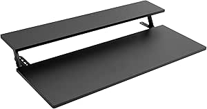 VIVO Universal 55 x 30 inch Dual Tier Table Top for Standard and Sit to Stand Height Adjustable Home and Office Desk Frames, Ergonomic, Black, DESK-TOP2TB