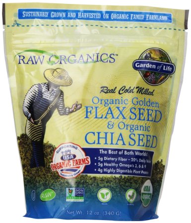 Garden of Life RAW Organics - Organic Flax Meal   Chia Seeds 12 oz