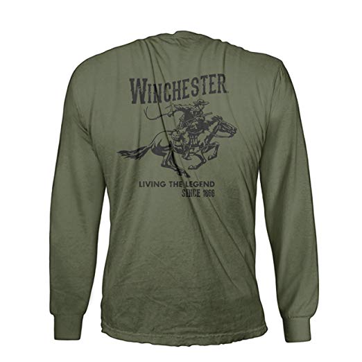 Winchester Men's Cotton Vintage Rider Graphic Printed Long Sleeve T-Shirt