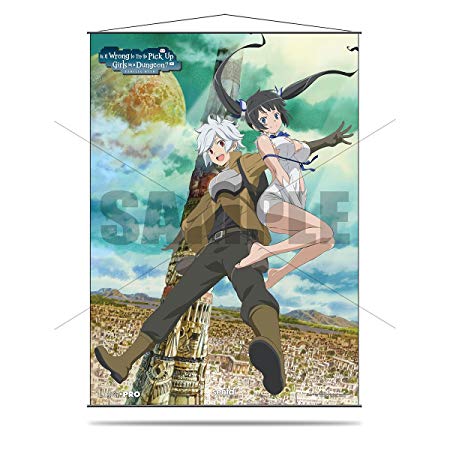 Official Is It Wrong to Try to Pick Up Girls in a Dungeon? (DanMachi) "Bell and Hestia" Wall Scroll