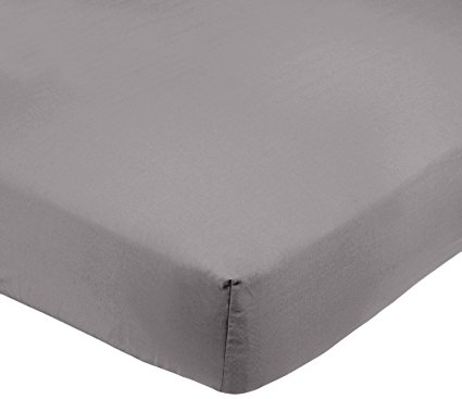 AmazonBasics Microfibre Fitted Sheet, King - Dark Grey