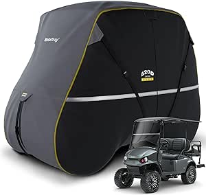 Rosefray Golf Cart Cover Waterproof Innovative 360°Windproof Design, Fits for Club Car, EZgo, Yamaha, and More 2/2 2/4 2 Passenger Golf Cart