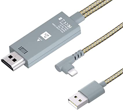 PINYUAN Compatible with Phone to HDMI Cable, HDMI Cord Digital AV HDMI Converter Cable to HDTV, Projector, Monitor