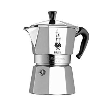 Bialetti Moka Express - Stove Top Espresso Coffee Maker - Aluminium with Acrylic Handle & Knob - 3 Cups