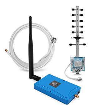 Cell Phone Signal Booster Repeater Amplifier for Home and Office - Enhance 2G 3G GSM 4G LTE Voice Calls and Data Signal Kit with Whip and Yagi Antenna. (1700/2100MHz Band 4)