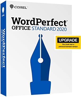 Corel WordPerfect Office 2020 Standard Upgrade | Word Processor, Spreadsheets, Presentations | Newsletters, Labels, Envelopes, Reports, Fillable PDF Forms, eBooks [PC Disc]