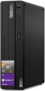 Lenovo ThinkCentre Business SFF Desktop, AMD Ryzen 5 Pro 4650G(Beat i5-10400), AMD Radeon Graphics, 32GB RAM, 1TB SSD, Bluetooth, Wired KB & M, Wi-Fi, Windows 11 Pro, Black