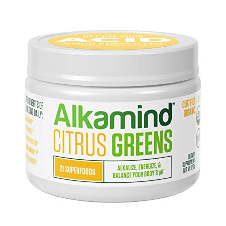 Alkamind Daily Greens Citrus - GET Off Your Acid with 21 Superfoods to Alkalize & Energize & Balance Your