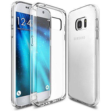 Samsung Galaxy S7 Case, Ubegood Ultra-Thin [Drop Protection] Shock Resistant Soft Gel TPU Bumper Case for Samsung Galaxy S7 Case cover- Transparent