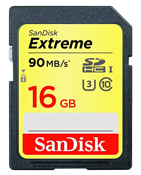 SanDisk Extreme 16 GB SDHC UHS-I U3 Memory Card, Twin Pack, Up to 90 MB/s Read