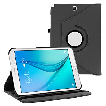 Galaxy Tab A 8.0 Case By KIQ Slim Folio Stand Leather Cover for Samsung Galaxy Tab A 8.0 SM-T350 (Black)