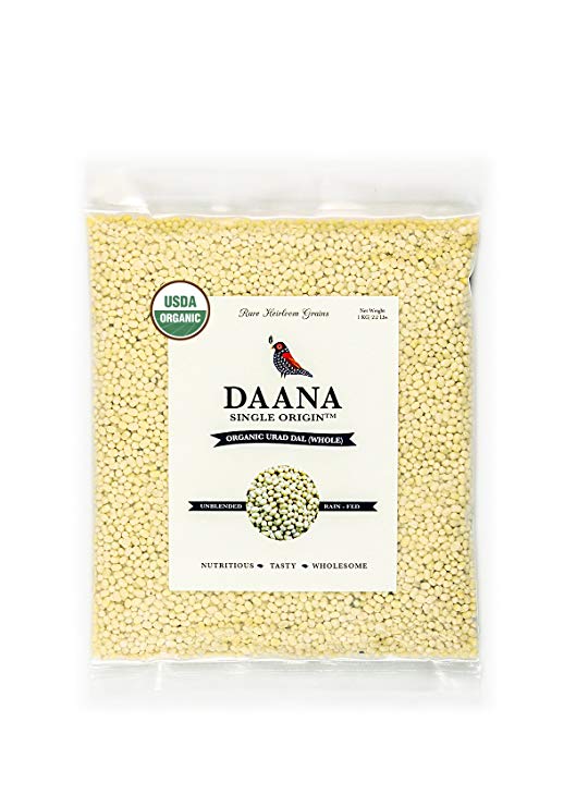 Daana Premium Organic Urad Dal (Whole), Single Origin, 1 Kg