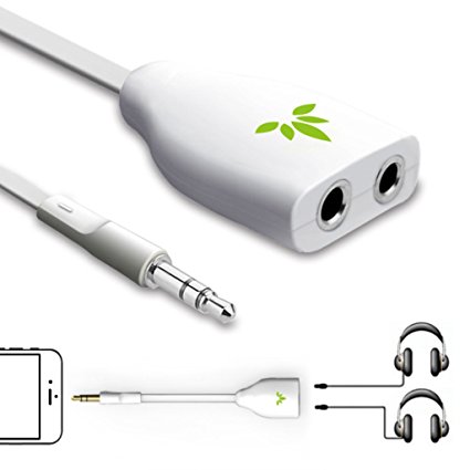 Avantree 3.5mm Headphone Splitter, AUX Stereo Headset / Earphones Y Audio Jack Adapter Cable, for iPhone iPod Samsung Smartphones Tablets MP3 Players