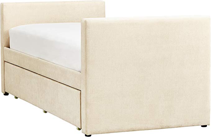 Rivet Meredith Twin Backless Daybed Frame With Trundle, 42.5"W (Mattress Not Included)